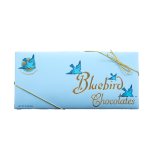 1 pound gift box of Bluebird chocolates.